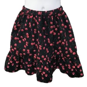 Crewcuts Cherry Print Cotton Ruffle Skirt